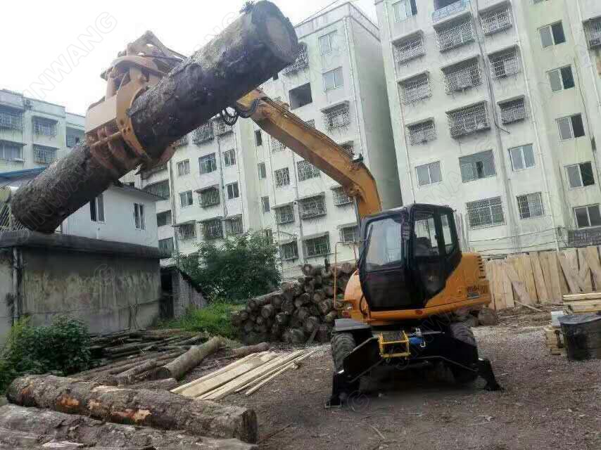 金旺 輪式挖掘機抓木作業(yè)案例...